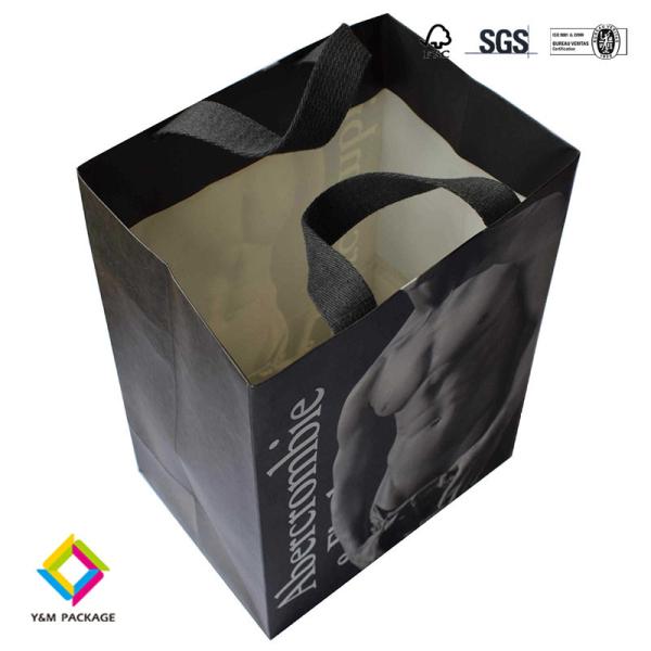 Matt Lamination Fashion Art Paper Sacos de compras portáteis Impressão personalizada
