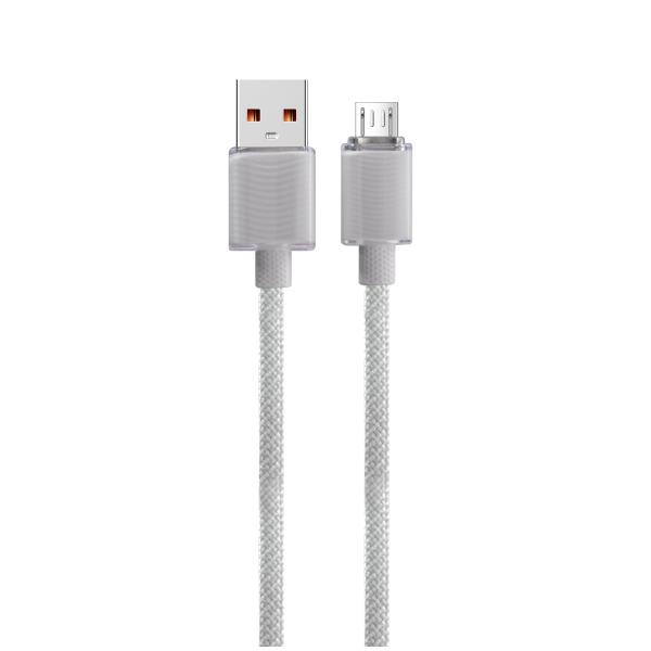 3A Braided A to M to C to L Charging Cable for Mobile Phone Charging Black/White/Purple