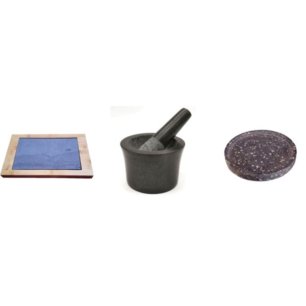 Natural Granite Stone Mortar And Pestle Large Herb Guacamole Bowl And Pestle