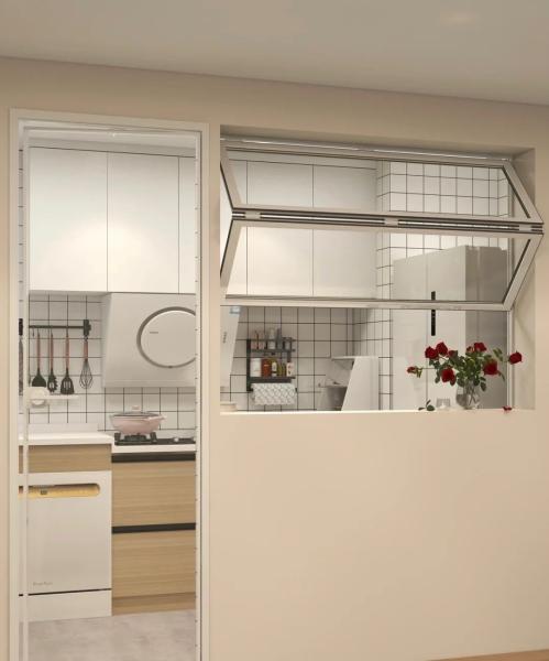Aurora Mountain Cabin Folding Window Assembly Framing Snowy Peaks While Blocking Subzero Temperature Transfer