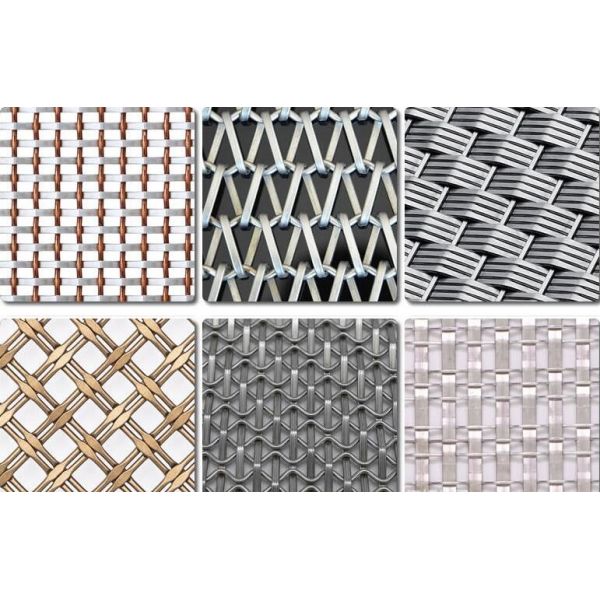 Customization Stainless Steel Flat Wire Woven Mesh Panel For Indoor Decoration