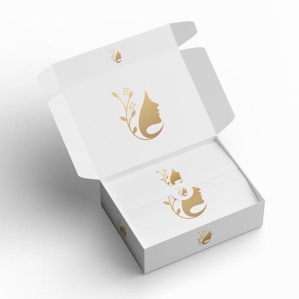 Caja de correo de envío corrugado con logotipo personalizado para entrega de envases de tiendas ecológicas