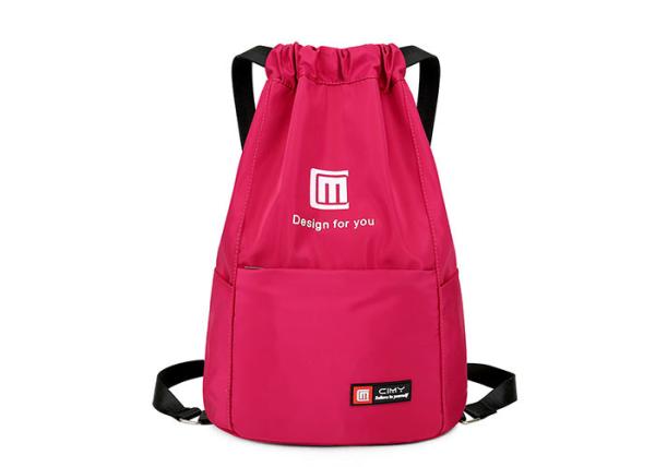 Large Sports Backpacks Nylon Material Lightweight With Front Zipper Pocket