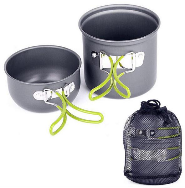 Copo de aço inoxidável de acampamento do tripé do suporte do cartucho de Carabiner do fogão do Cookware de FDA