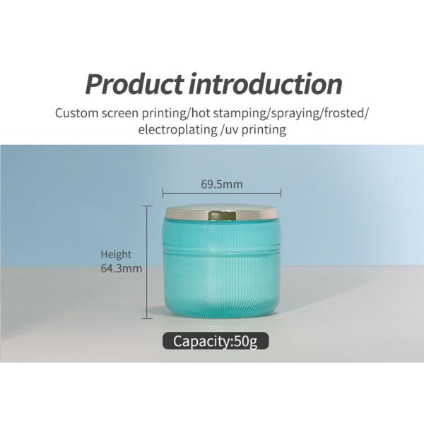 Material del cuello Vidrio de loción acrílico de doble pared Contenedor con tapa redonda para crema facial y crema para ojos