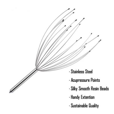 20 Fingers Metal Spider Head Scalp Massager Handheld Hair Scalp Head Massager