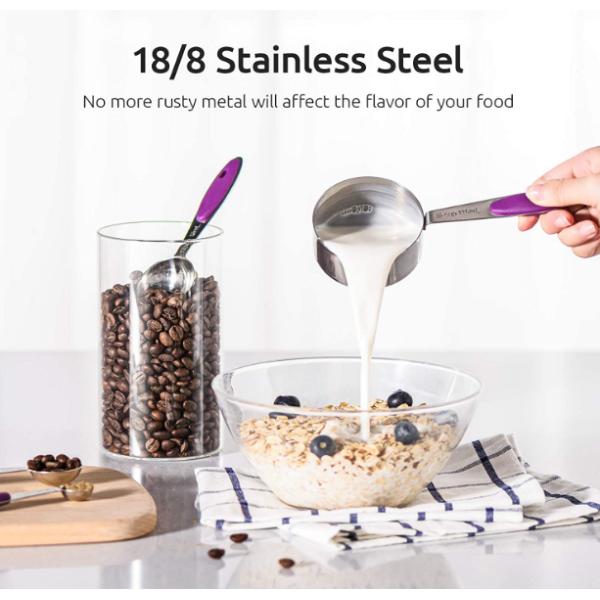 NonBPA Stainless Steel Kitchen Utensil Sets Measuring Spoon Set FDA Approved