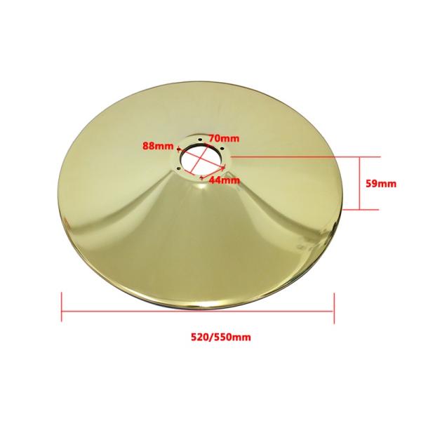 520/550mm Circle Beauty Salon Chair with Titanium Gold Barber Chair Base at Salon
