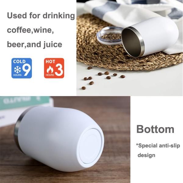 12oz Double Walled Stainless Steel Wine Tumbler Custom For Girl