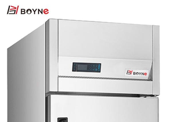 Congelador de refrigerador de aço inoxidável da pizza do armário da inserção de duas portas