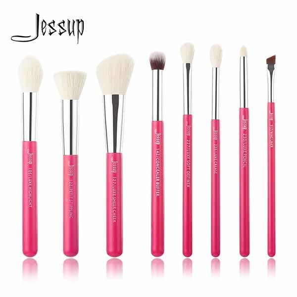 Jessup 5.6'' 6.9'' Mini Makeup Brush Set For Makeup Beginners