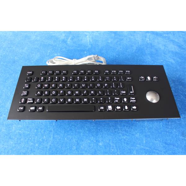 Industrial Black Metal Keyboard  83 Keys 304 Stainless Steel Material For Info Kiosk