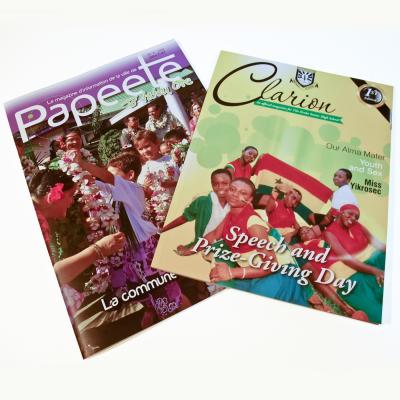 Collez 4p obligatoire, le service SGS-COC-007396 de magazines du commerce d'impression de papier d'art de 250gsm C2S