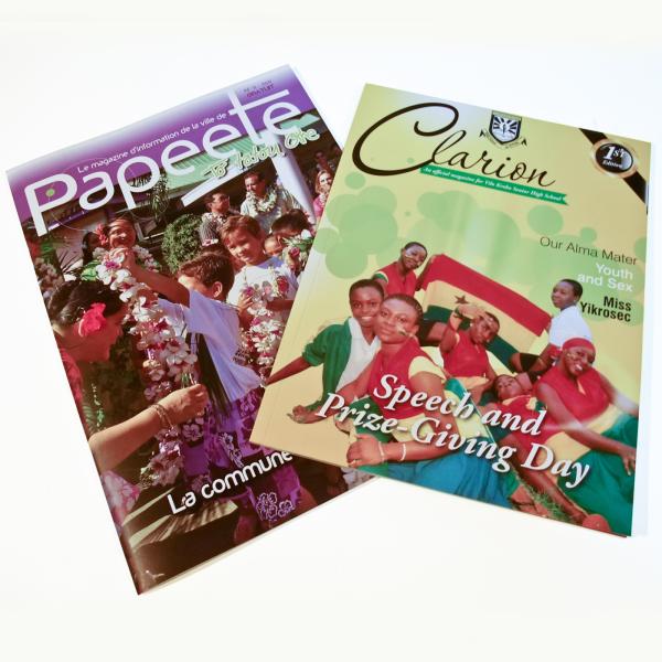 Collez 4p obligatoire, le service SGS-COC-007396 de magazines du commerce d'impression de papier d'art de 250gsm C2S