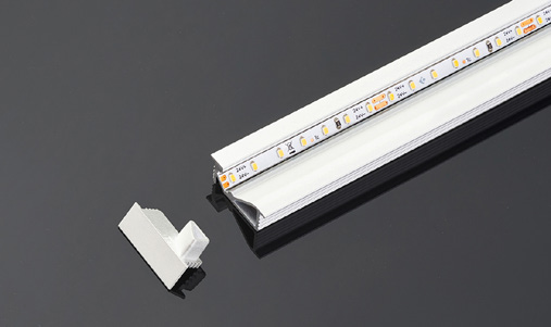 24*09mm LED Aluminium Profile 45 Degree Indoor Aluminium Channel