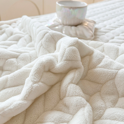 Односпальное ковровое одеяло из кораллового бархатного материала с кружевным покрытием, антистатическая хлопковая фланельная постельная юбка