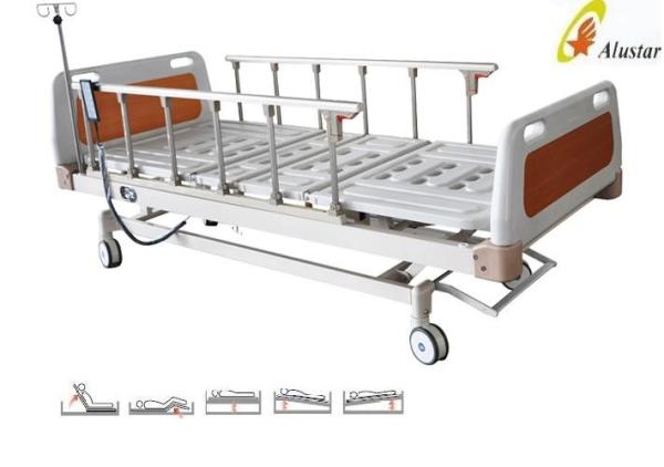 5 Funtion Aluminum Alloy Guardrail Hospital Electric Bed With Central Brakes (ALS-E503)