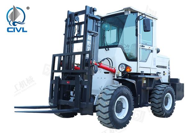 3 Ton Off Road Internal Combustion Forklift / Field Forklifts Rugged Mountain Road Railway Construction Forklift