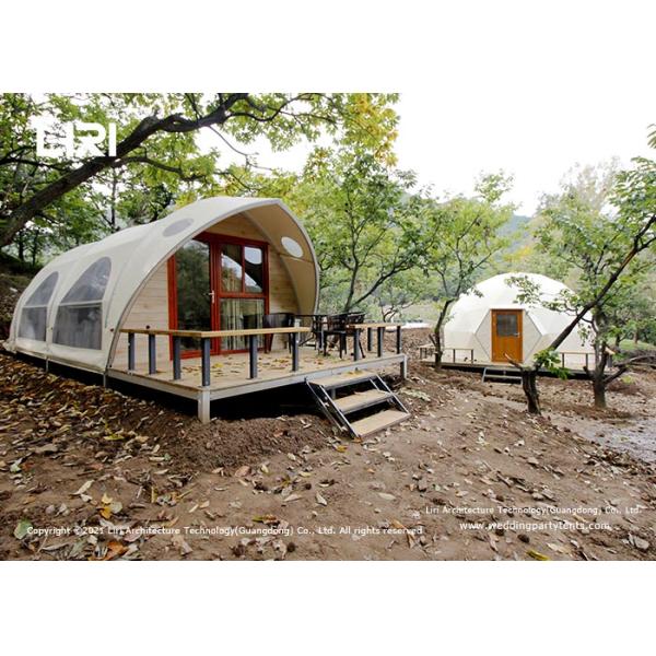 Waterproof Military Camouflage Luxury Glamping Tents Round Four Season