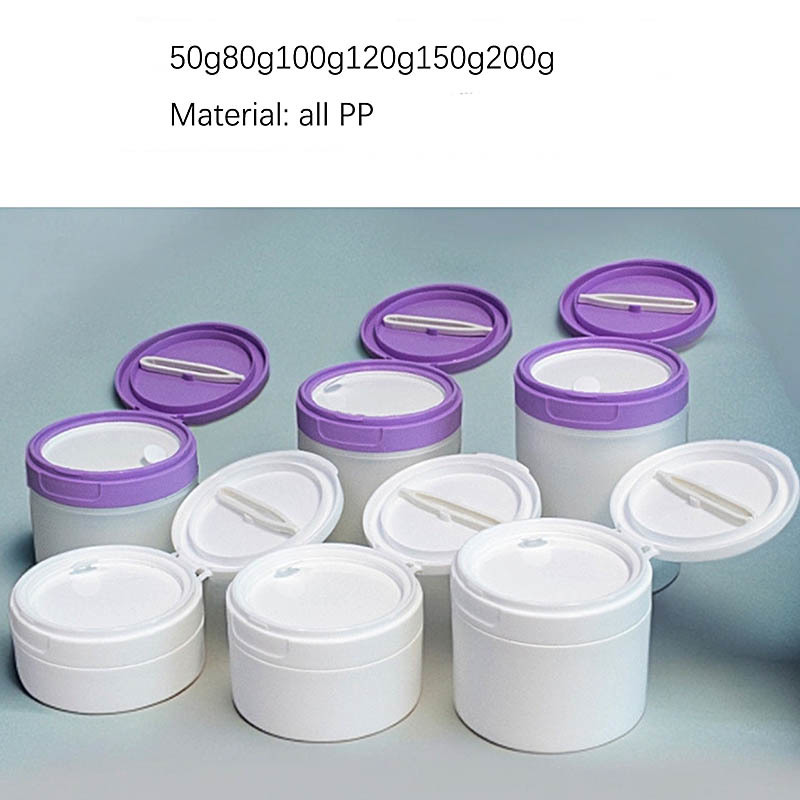 Clear Plastic Cosmetic Jars with Injection Colour Treatment and 83mm Neck Size Featuring Flip Top Cap