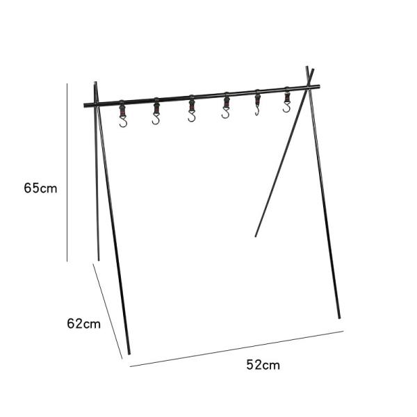 Tripod Folding Outdoor Camping Gear Aluminum Rack 500g Corrosion Resistant