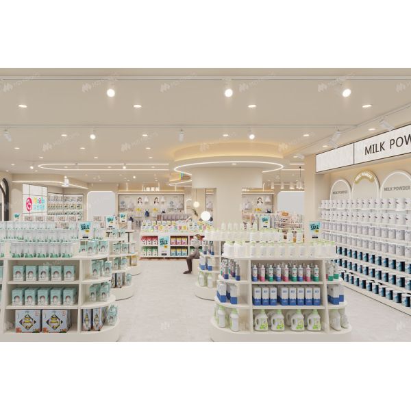 BBC013 Présentoir de magasin de marque - Cabinet de magasin peu encombrant - Présentoir de magasin pour bébé - Design de magasin