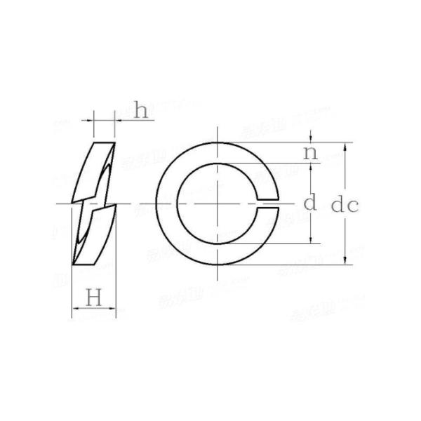 Carbon Steel Din 7980 Spring Washer , Spring Lock Washer Compressive Stress