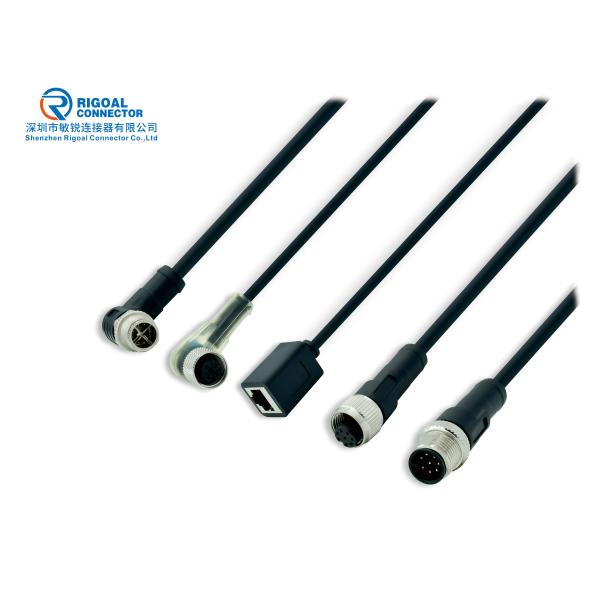 Локоть соединителя IP68/IP67 M12 водоустойчивые/прямое B D X S T K l m закодировали кабель