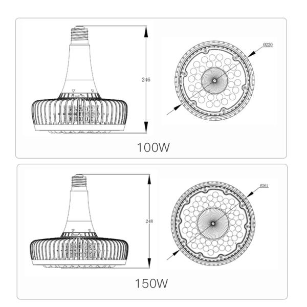 Промышленное линейное высокое СИД залива 100-277VAC освещает 3030 SMD 140lm/W
