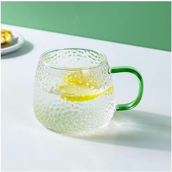 Hammer Single Wall Glass Mug With Handle Milk Tea Coffee Water Cup Heat Resistant