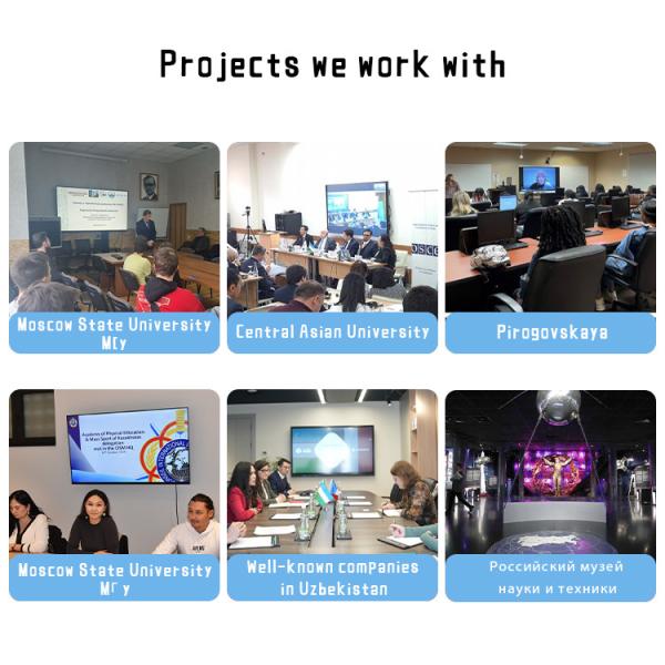 Qtenboard Professional Interactive Smart Whiteboard Panel with 4K Resolution 40-50 Touch Points and 4mm Tempered Glass