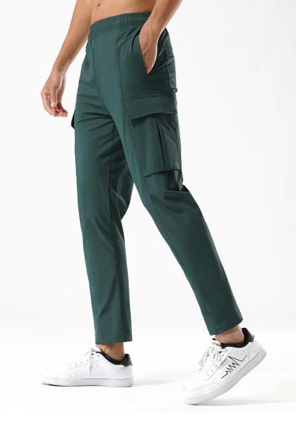                  Men′s Summer Thin Drawstring Hiking Pants Outdoor Loose Straight Leg Work Pants             