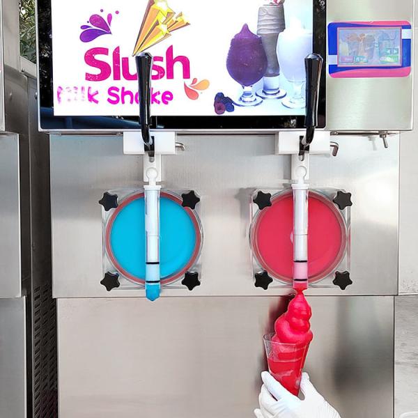 2 Flavors New Slush Machine With LED Light Frozen Cocktails Margarita Granita Smoothies Slushy Machine