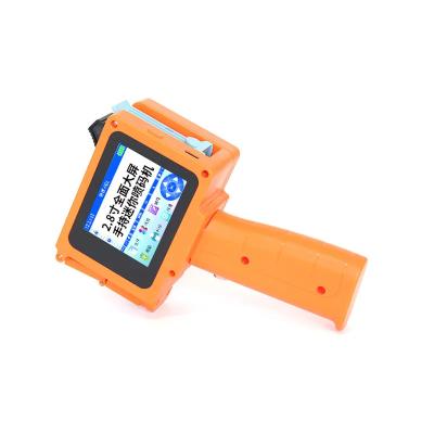 Orange 2.8 Inch Screen Smart Handheld Small Inkjet Machine Half Inch Food Packaging Production Date Coding Machine