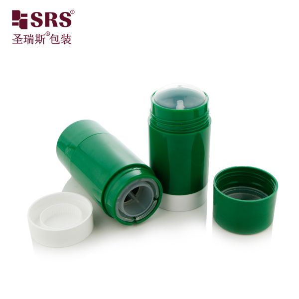 D048 Injection Custom Green Color Plastic PP PCR Deodorant Stick Container Wholesale Luxury Cosmetic Packaging