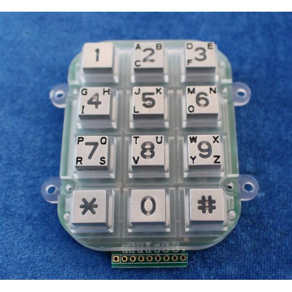 Panel Mount 12 Keys Metal Mechanical Keyboard Zinc Alloy IP65 For Access Entry Kiosk