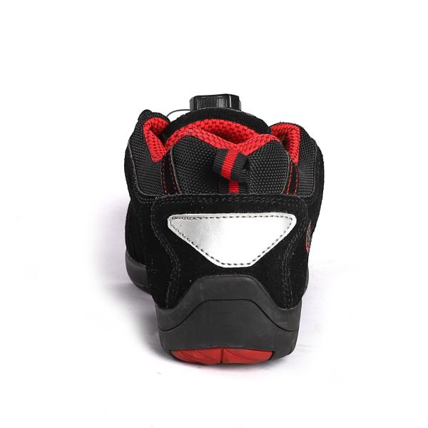 Steel Toe and Plate Standard Protective Shoes with Low Top and Suede Cow Leather Mesh Upper Material Design