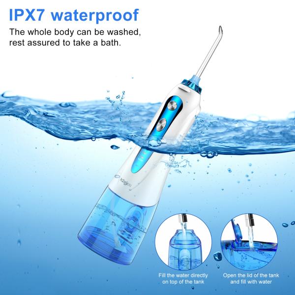 Electric Water Flosser Rechargeable For Oral Health Waterproof IPX7 5 Modes Water Pick Cordless Advanced Power Flosser Dental Water Jet Aquarius Water Flosser