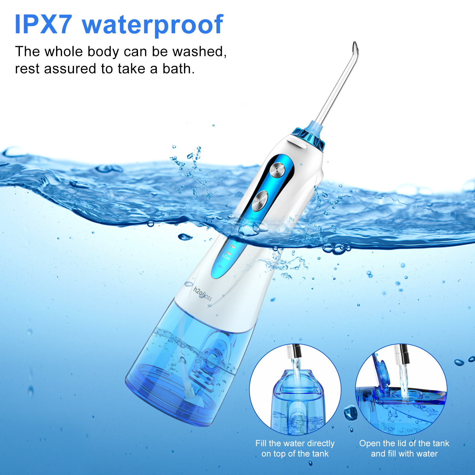 Батарея OEM привелась в действие воду Flosser с батареей зубоврачебным устным Irrigator большой емкости