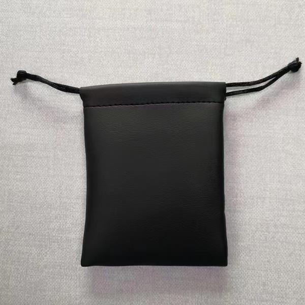 OEM/ODM Acceptable Custom PU Leather Dust Drawstring Bag for Jewelry Organization