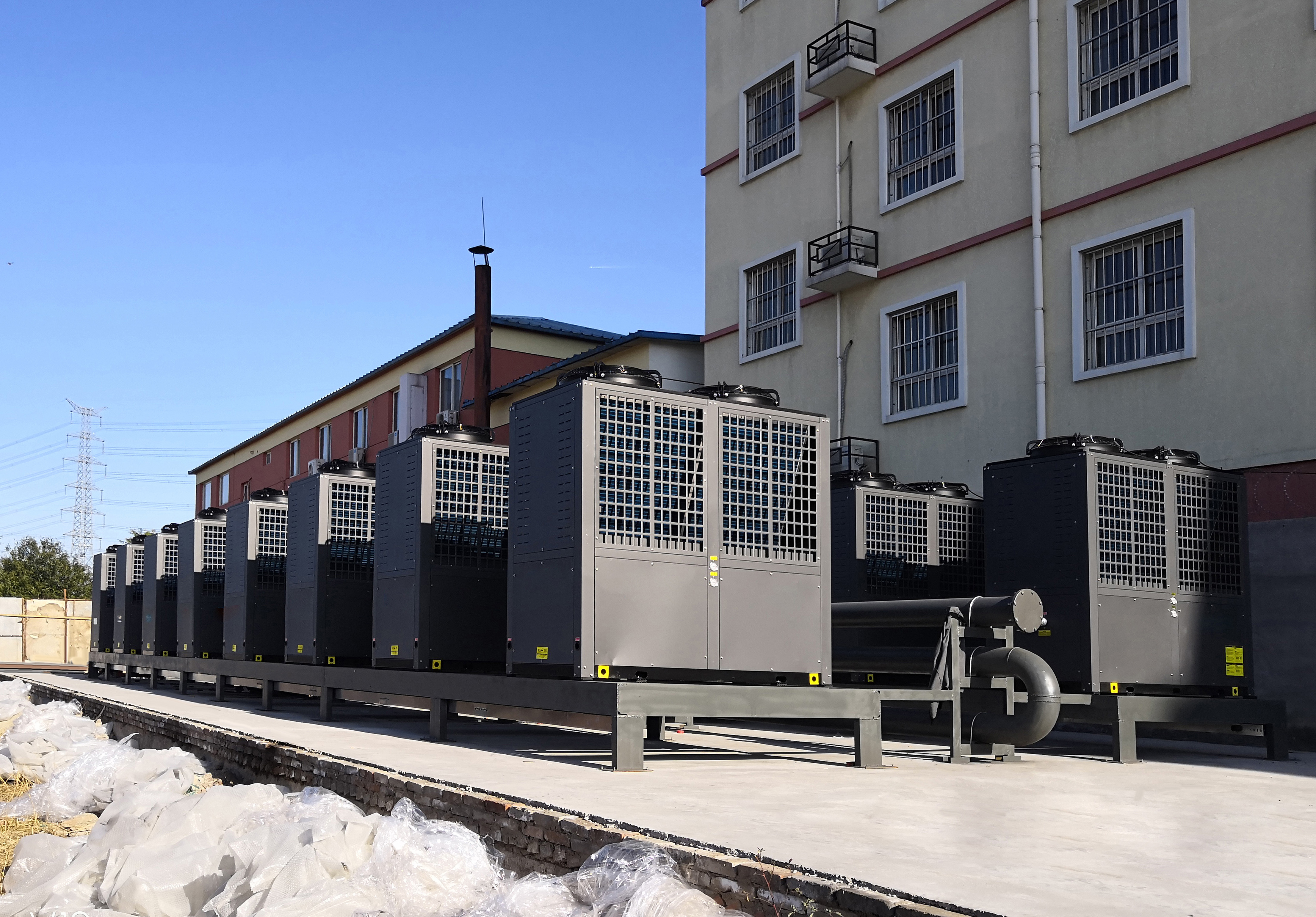 На открытом воздухе нагреватель воды 38KW теплового насоса источника воздуха R410a коммерчески