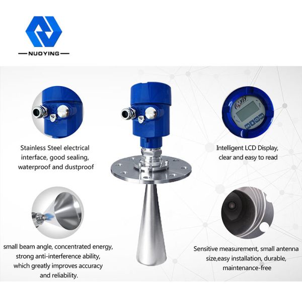 316L 3W Radar Level Transmitter 30m 24V DC Solids Monitoring