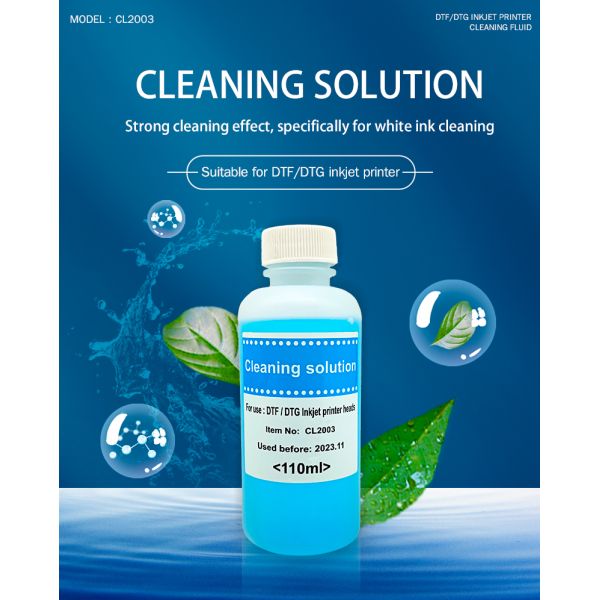 FCOLOR Newest 110ML DTF Strong Cleaning Liquid Kits Water Based Ink for Epson L1800 1390 DTF Printers Digital Printing