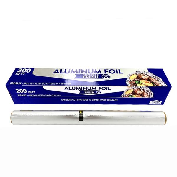Household Heavy Duty Aluminum Foil Roll Sheets With Cutter