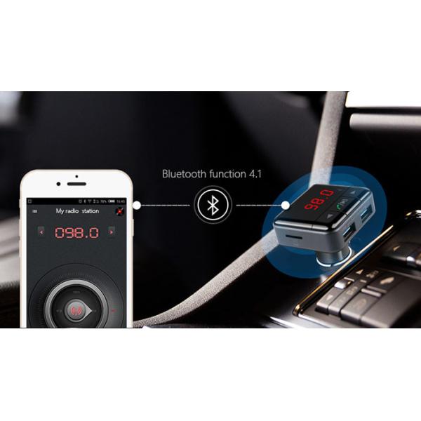 Car Mp3 Player Dual USB Charger Supported TF Card And Built - In MIC