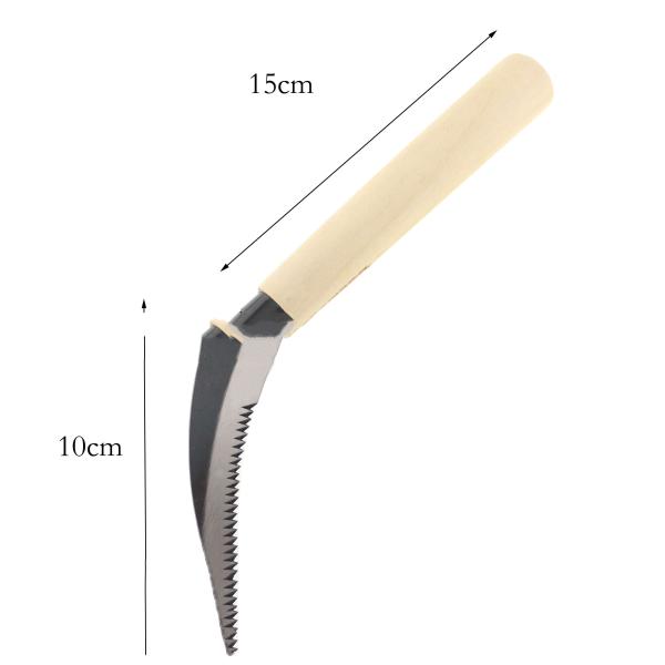 120pcs/ Carton Stainless Steel Serrated Sickle 0.3mm 10in Cleaning Grass Sickle