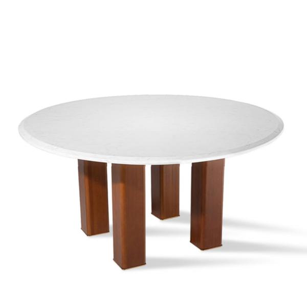 Antiwear Round Luxury Modern Dining Table Set Anti Fading With 4 Legs