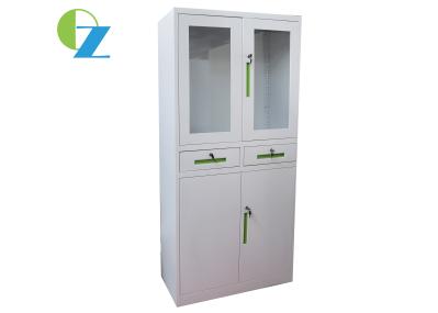 Armário de aço de vidro H1850*W900*D400 do escritório da porta dobro (milímetro) com a gaveta dois