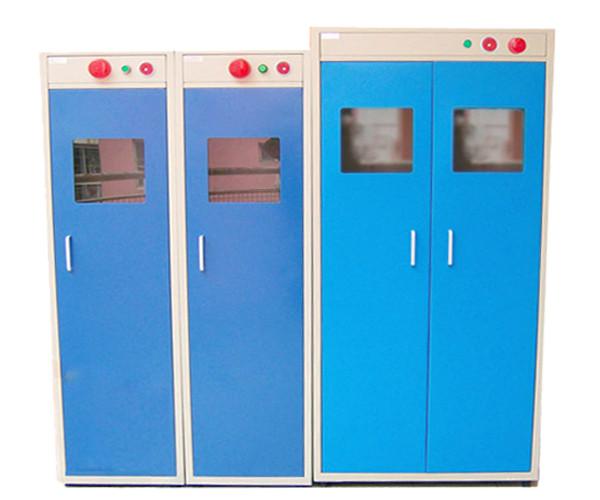 Steel Science Lab Furniture , Gas Cylinder Cabinet 900 / 1200 * 500 * 1900 Mm