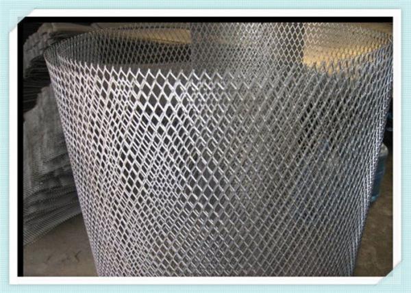 5 X 5mm Diamond Aluminum Expanded Metal Mesh 18 - 50 Meter Long Customized Color